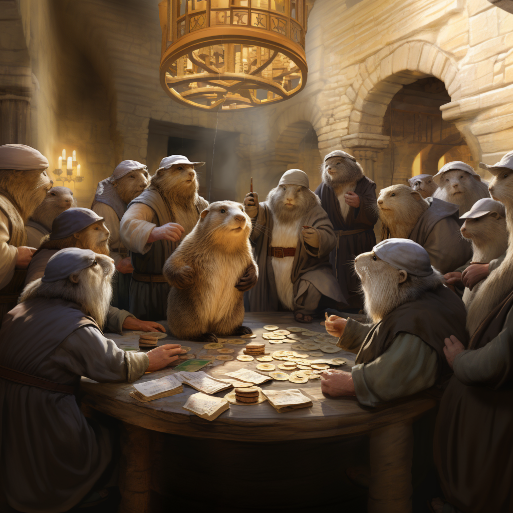 The scene in the temple before the busy beaver of cryptocurrency turns the table.